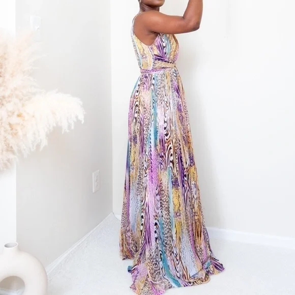 Multicolor animal print maxi dress - Picture 4 of 12